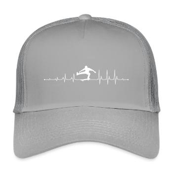 Skate Pulse Silhouette - Kinder Trucker-Cap - Hellgrau - Vorne