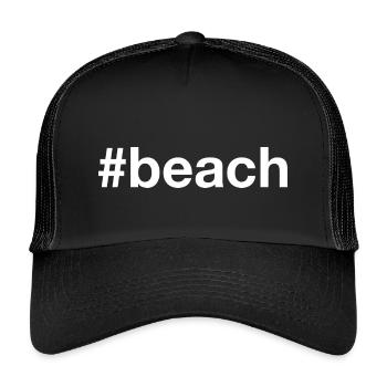 BEACH Hashtag - Kids’ Trucker Cap - black/black - Front
