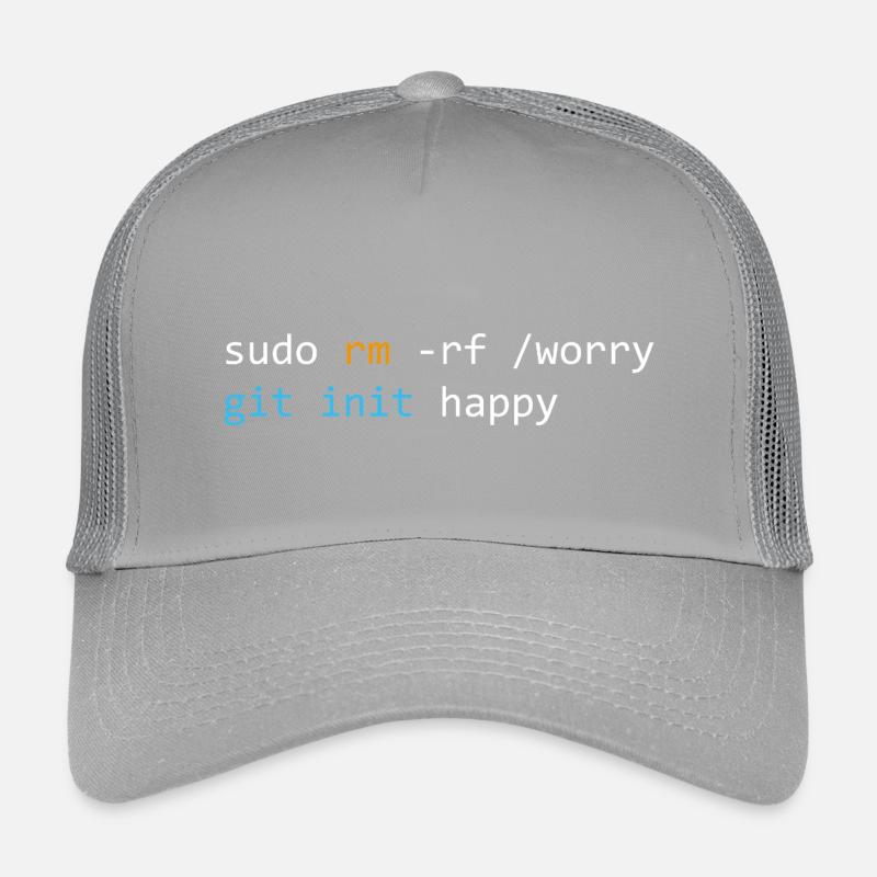 Mach dir keine Sorgen, sei glücklich, dunkel Kinder Trucker-Cap