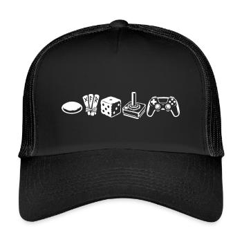 Controller Evolution | Gamers - Kids’ Trucker Cap - black/black - Front