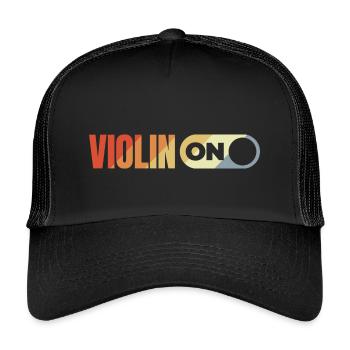 Vintage Violin - Kids’ Trucker Cap - black/black - Front
