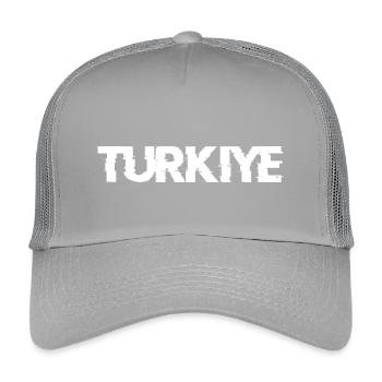 Türkiye Glitch | Turkey Lettering - Kids’ Trucker Cap - light grey - Front