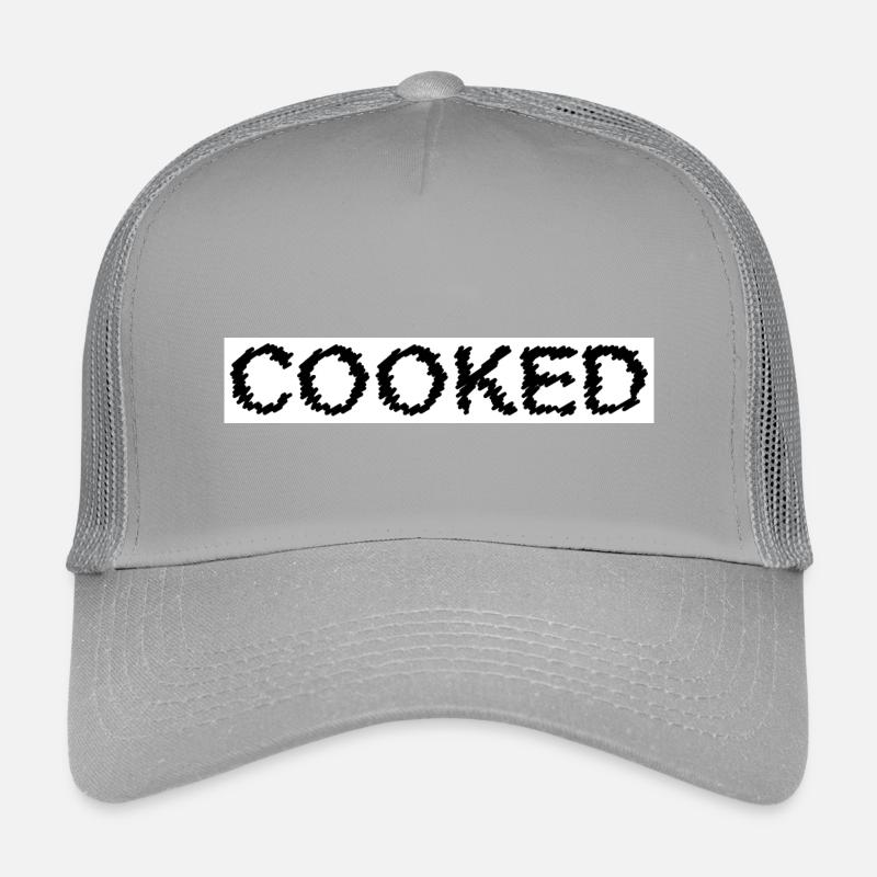 COOKED White and Black by Falsches Design Kinder Trucker-Cap