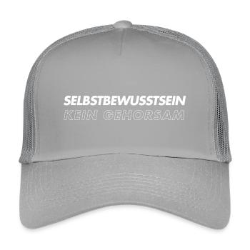 Self-confidence No obedience - Kids’ Trucker Cap - light grey - Front