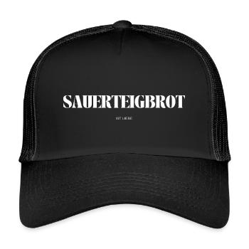 Sauerteigbrot ist Liebe - Kinder Trucker-Cap - Schwarz/Schwarz - Vorne