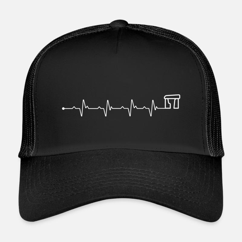 Herzschlag Stonehenge - Kinder Trucker-Cap - Schwarz/Schwarz