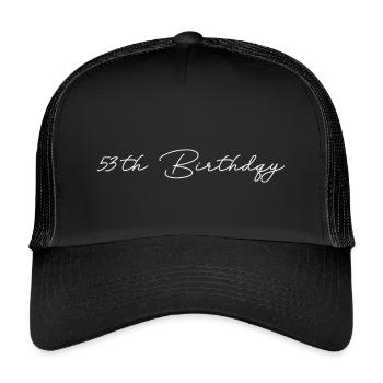53th Birthday - Kids’ Trucker Cap - black/black - Front
