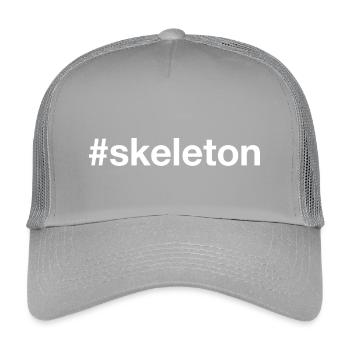 Skeleton Hashtag - Kids’ Trucker Cap - light grey - Front