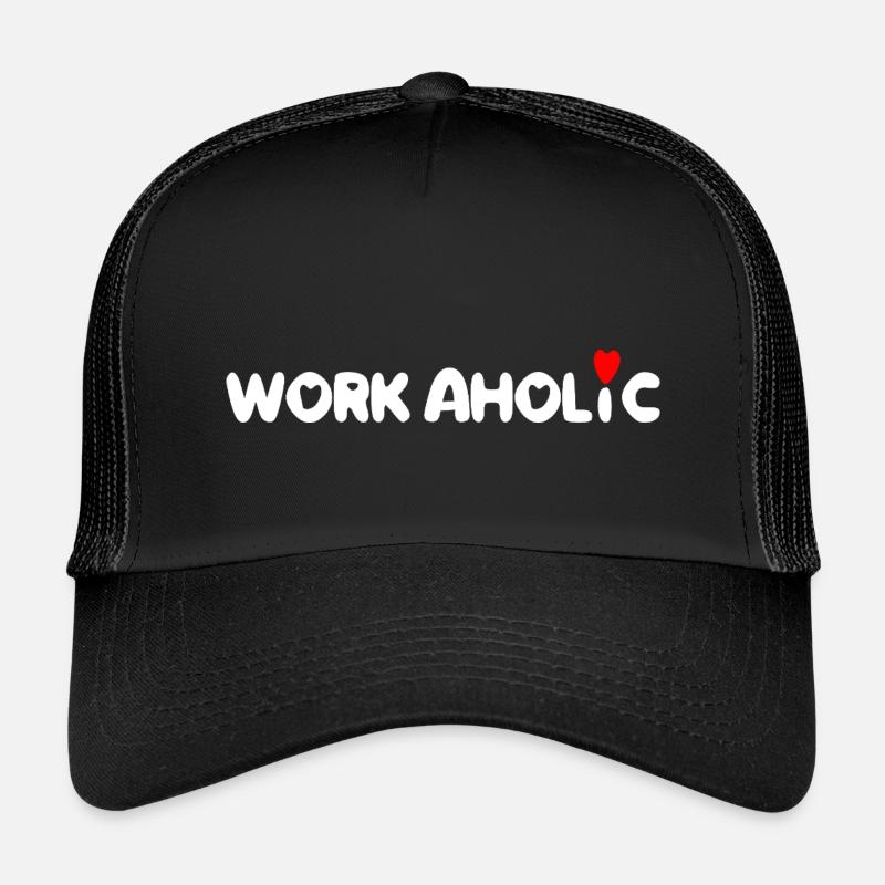worker workaholic travailler - Casquette trucker enfant - noir/noir