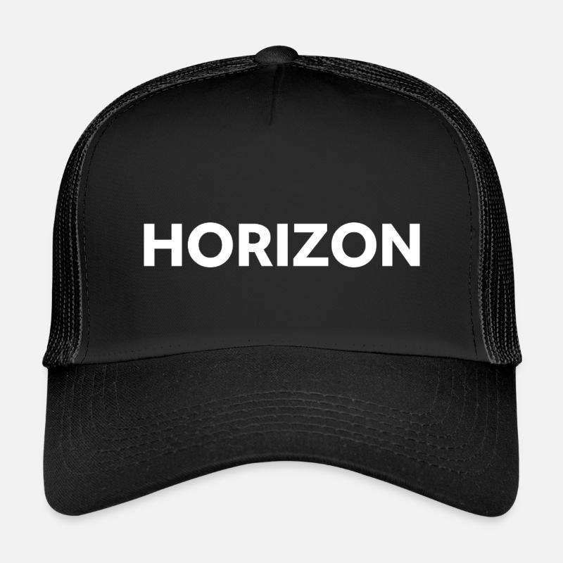 White Horizon - Kids’ Trucker Cap - black/black