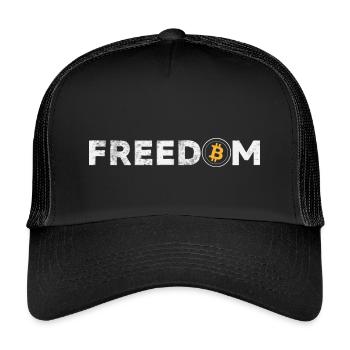 The Evolution of Money - Bitcoin Shirt Crypto - Kinder Trucker-Cap - Schwarz/Schwarz - Vorne