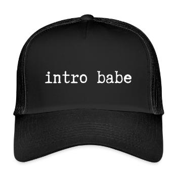 intro babe - Kinder Trucker-Cap - Schwarz/Schwarz - Vorne