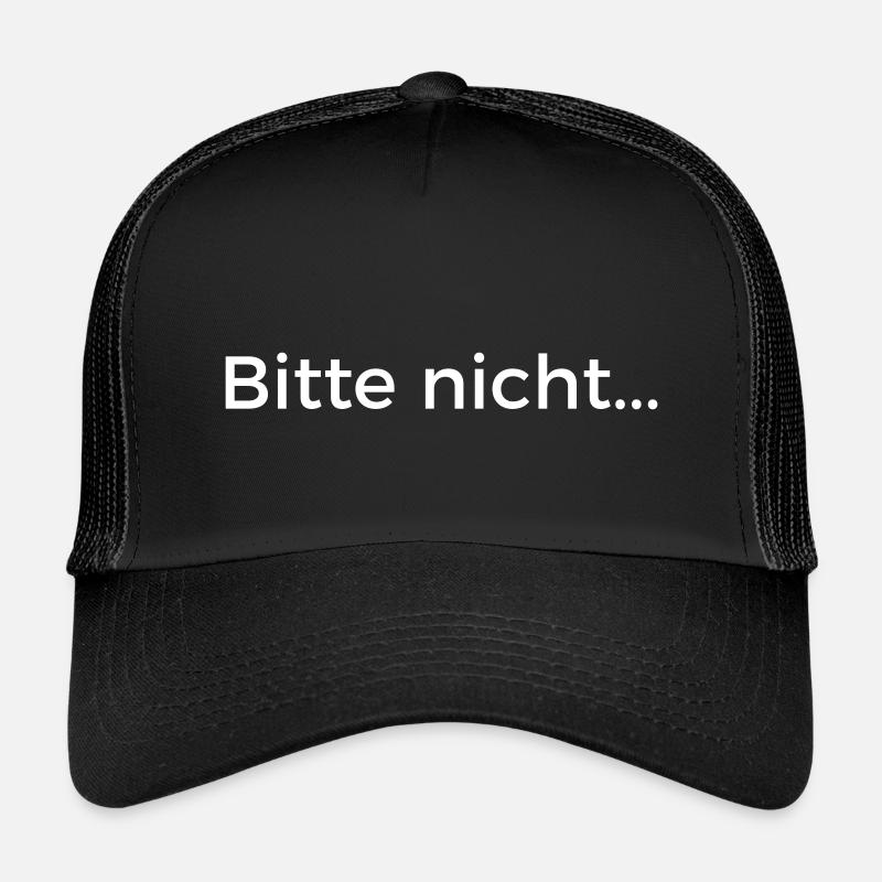 Bitte nicht - Kinder Trucker-Cap - Schwarz/Schwarz