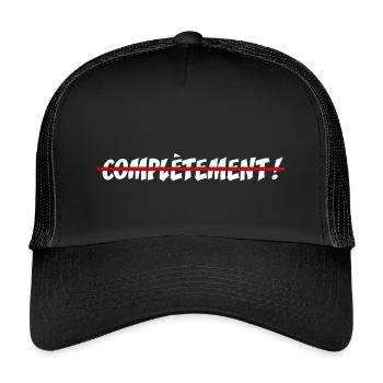 COMPLETELY CRAZY! - offbeat graphic humor - Kids’ Trucker Cap - black/black - Front