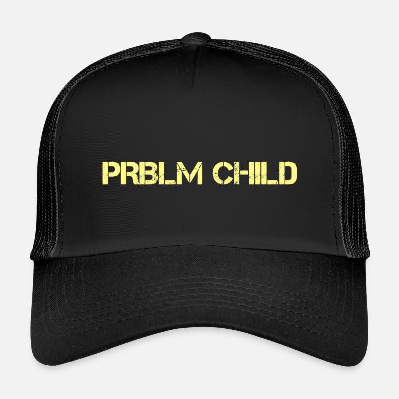 Problem child - Kinder Trucker-Cap - Schwarz/Schwarz