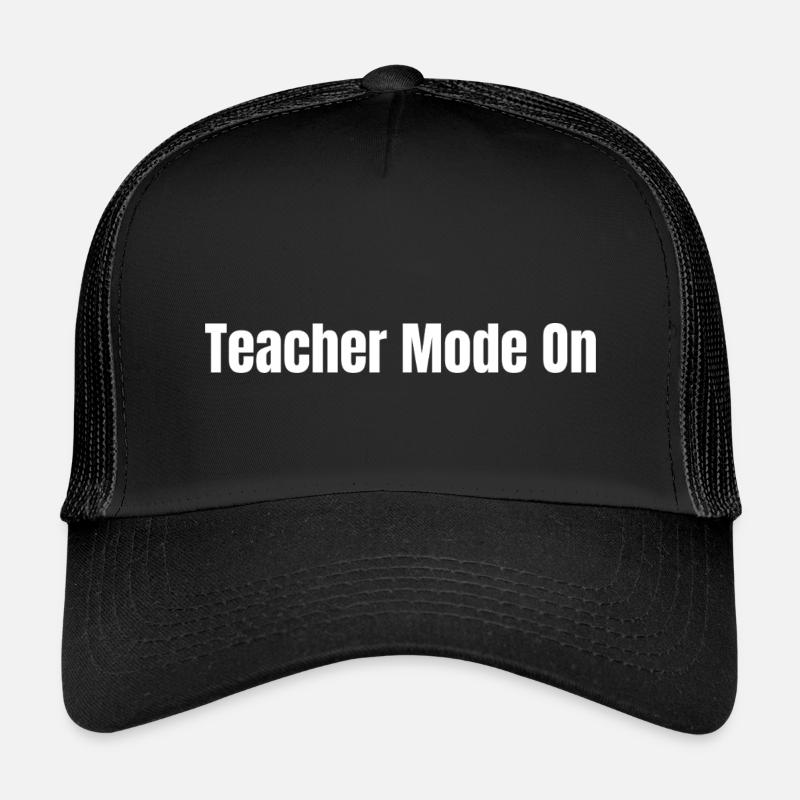 Lehrermodus an | Lustiges Lehrergeschenk - Kinder Trucker-Cap - Schwarz/Schwarz