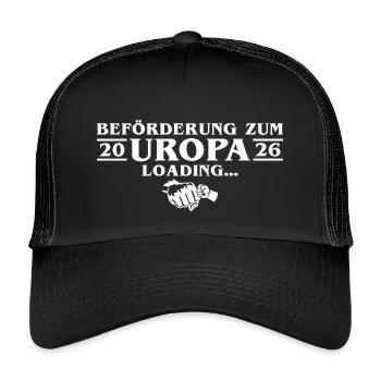 Schwangerschaft verkünden - Werdender Uropa 2026 - Kinder Trucker-Cap - Schwarz/Schwarz - Vorne