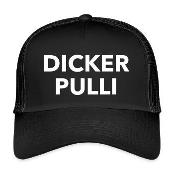 Pull épais Contraste typo - Casquette trucker enfant - noir/noir - Devant