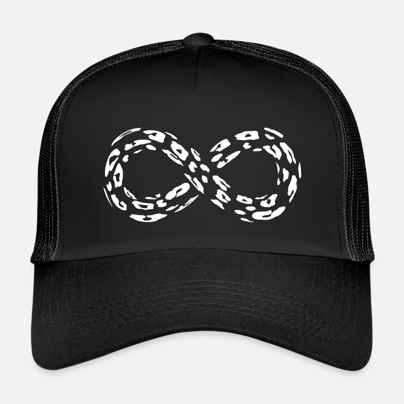 Leopard Infinity Loop - Kids’ Trucker Cap - black/black