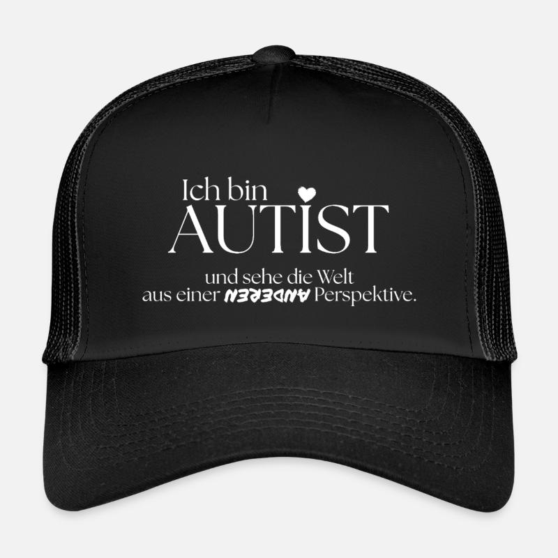 Ich bin Autist - Kinder Trucker-Cap - Schwarz/Schwarz