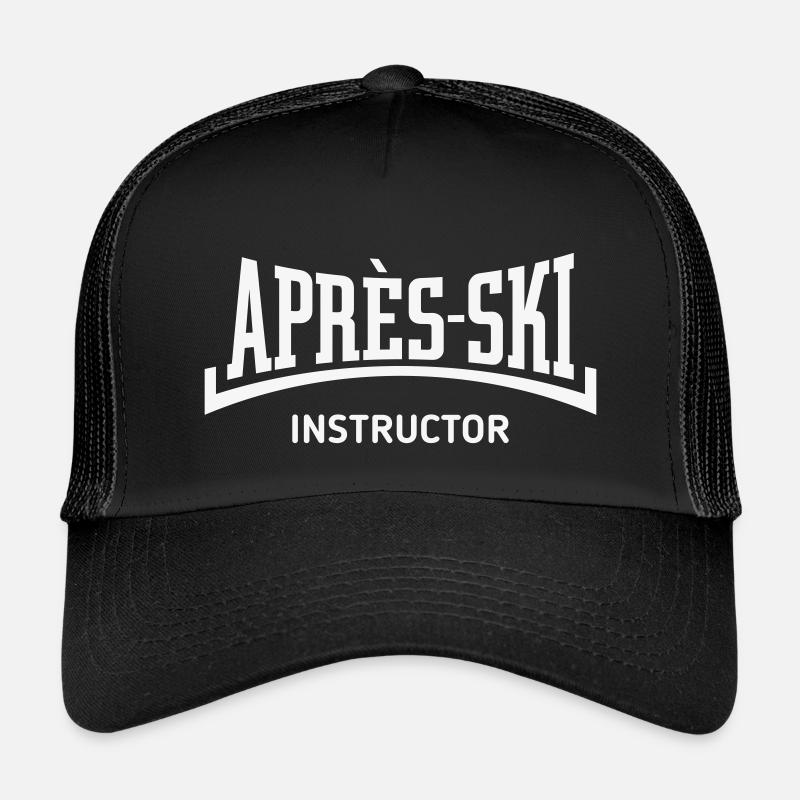 Après-Ski Instructor (Concave / Après Ski / B) - Kids’ Trucker Cap - black/black