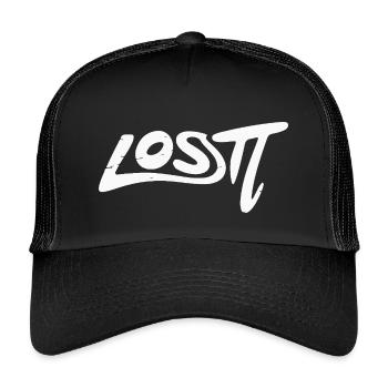 Verlorenes Graffiti-Wortzeichen - Kinder Trucker-Cap - Schwarz/Schwarz - Vorne