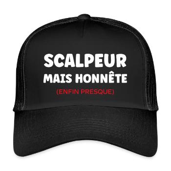 Scalpeur Honnête Presque - Casquette trucker enfant - noir/noir - Devant
