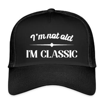 I'm not old i'm classic Car lover car guy mechanic - Kinder Trucker-Cap - Schwarz/Schwarz - Vorne