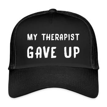 Mon thérapeute a abandonné - Casquette trucker enfant - noir/noir - Devant