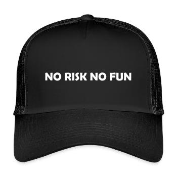 No Risk No Fun T-Shirt - Kids’ Trucker Cap - black/black - Front