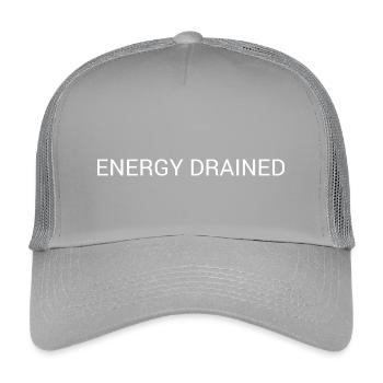 Énergie drainée – Conception minimale du texte - Casquette trucker enfant - gris clair - Devant