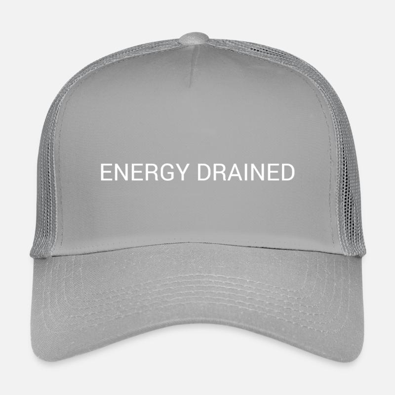 Énergie drainée – Conception minimale du texte Casquette trucker enfant