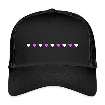 Heart Line Love - Kids’ Trucker Cap - black/black - Front