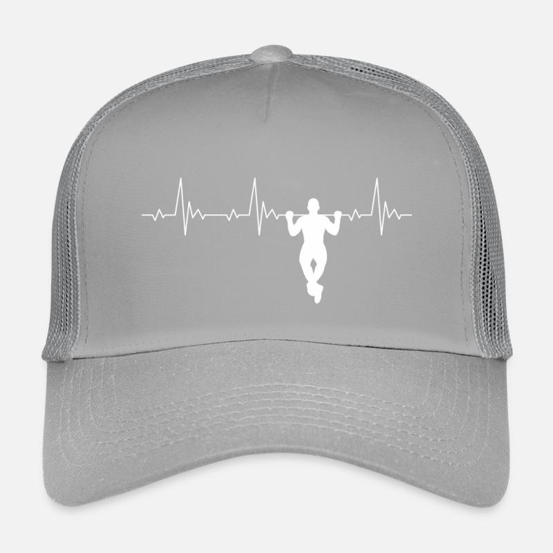 Calisthenics pull-up heartbeat street workout Kids’ Trucker Cap