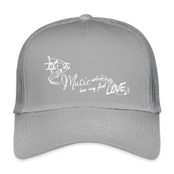 Music was my first love Melodie Schlager Musik - Kinder Trucker-Cap - Hellgrau - Vorne