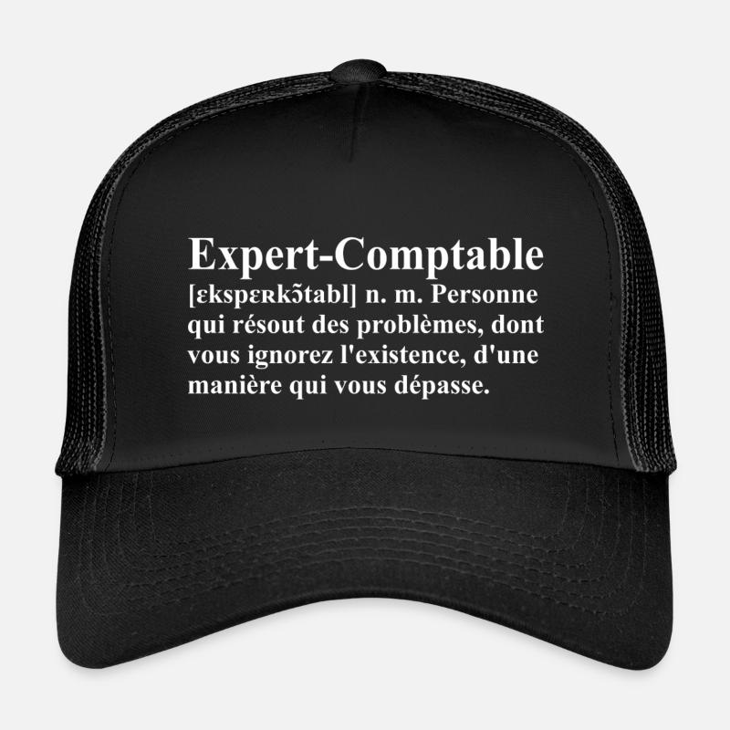 Expert-Comptable Définition - Casquette trucker enfant - noir/noir