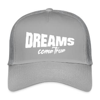 dreams come true traeume traeumen dream désir - Casquette trucker enfant - gris clair - Devant