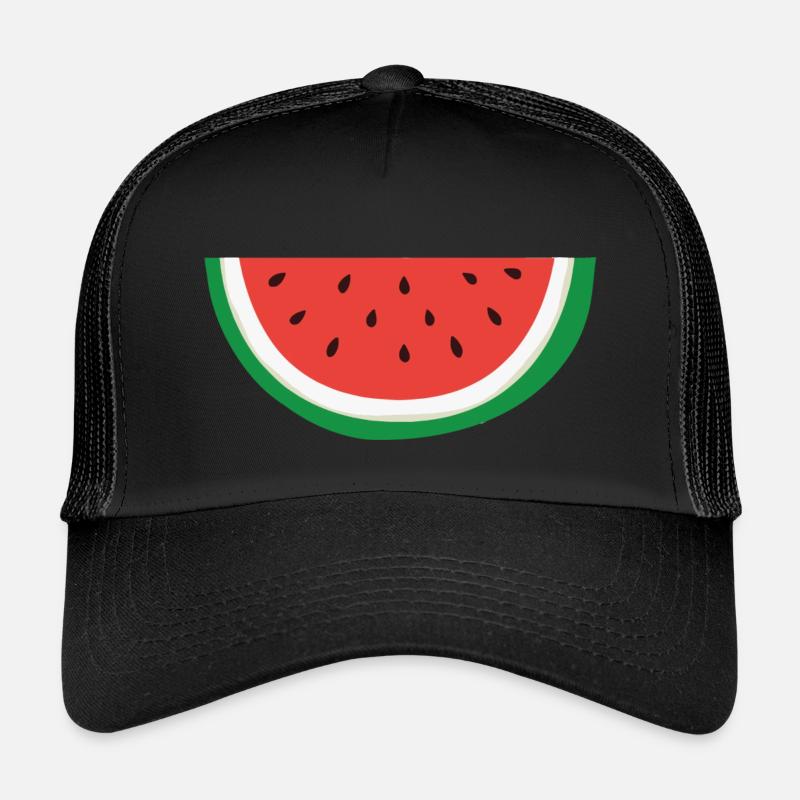 Wassermelone - Palästinensisches Symbol - Kinder Trucker-Cap - Schwarz/Schwarz