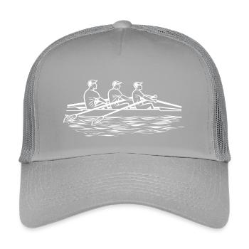 Rowing Team Line Art - Kids’ Trucker Cap - light grey - Front