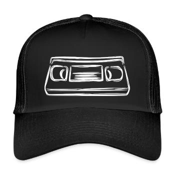 Video Kassette - Kinder Trucker-Cap - Schwarz/Schwarz - Vorne