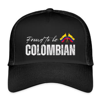 Stolzer Kolumbianer, ich liebe Kolumbien - Kinder Trucker-Cap - Schwarz/Schwarz - Vorne