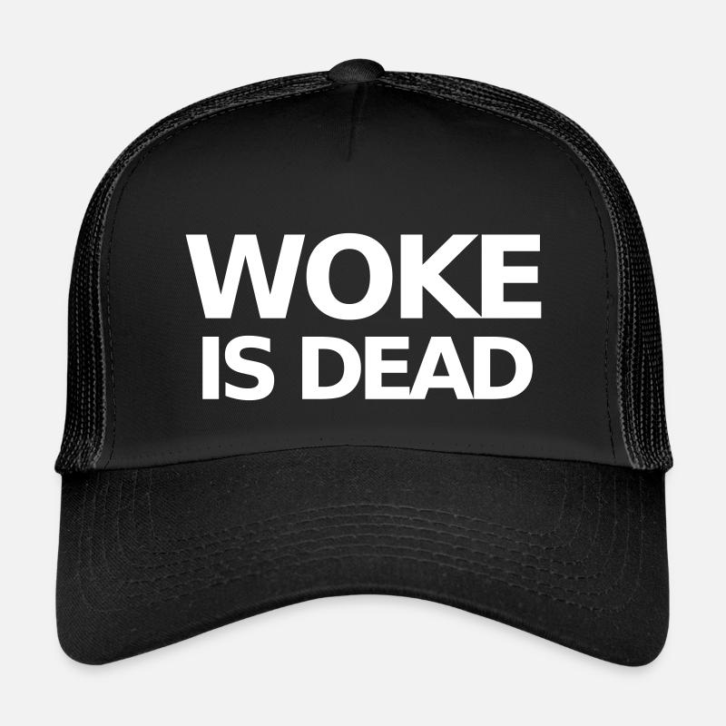 Woke ist Dead Statement - Kinder Trucker-Cap - Schwarz/Schwarz