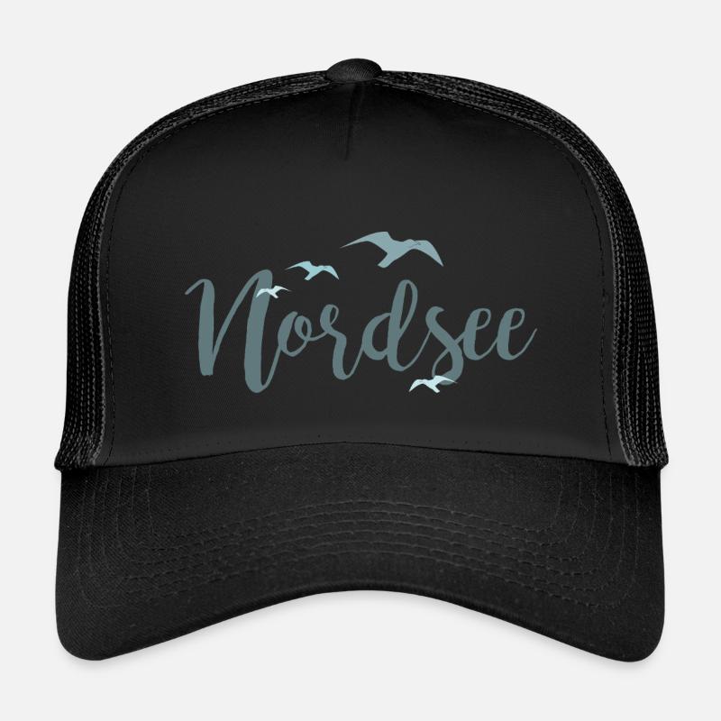 Vögel im Flug Wassermotiv Design - Kinder Trucker-Cap - Schwarz/Schwarz