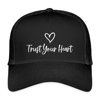 FAITES CONFIANCE À VOTRE CŒUR Déclaration - Casquette trucker enfant - noir/noir - Devant