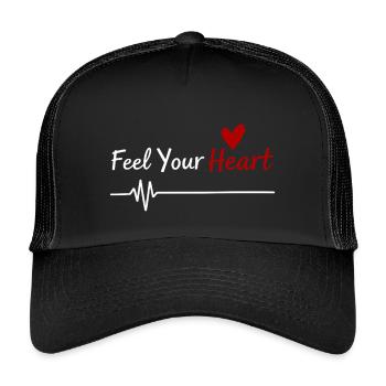 Sentez votre cœur dire - Casquette trucker enfant - noir/noir - Devant