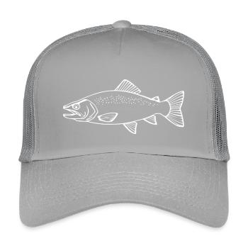 T-shirt Pêcheur Truite Pêcheur Cadeau Pêcheur - Casquette trucker enfant - gris clair - Devant