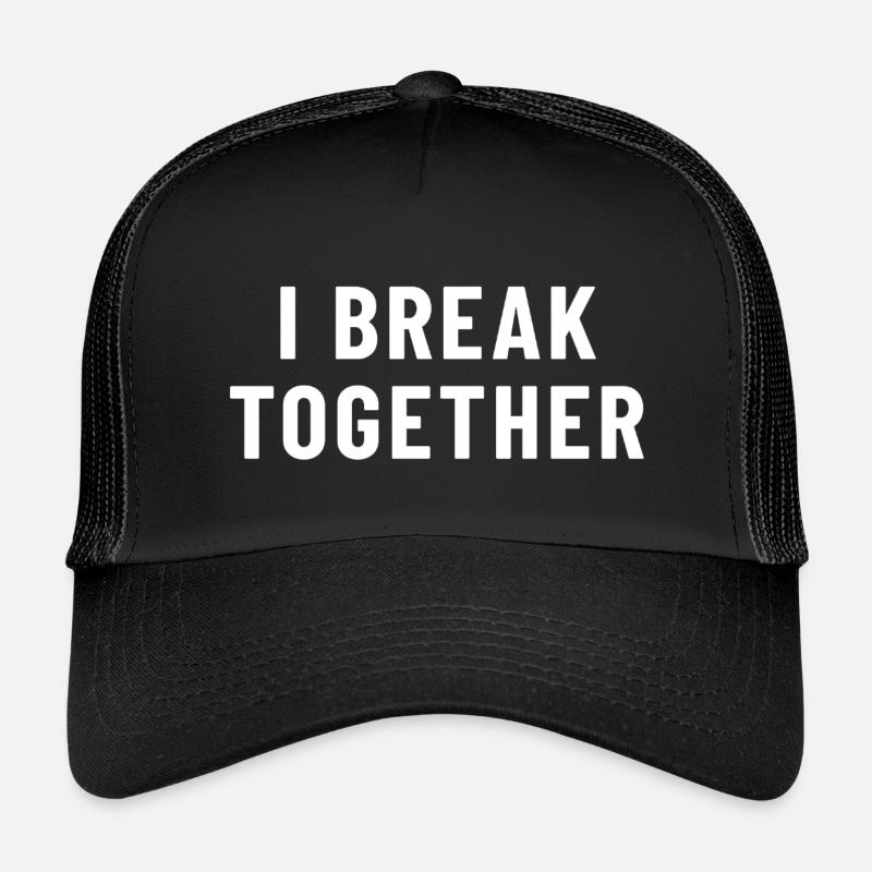 I Break Together Denglish - Kinder Trucker-Cap - Schwarz/Schwarz