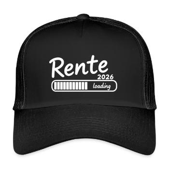 Rente 2026 loading Endlich Ruhestand - Kinder Trucker-Cap - Schwarz/Schwarz - Vorne