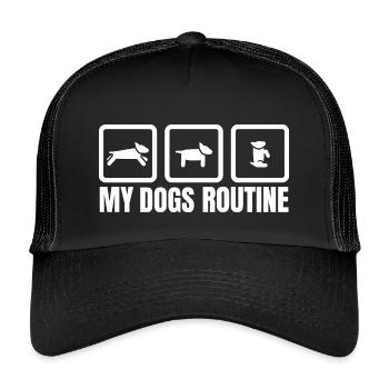 Routine de mes chiens - Casquette trucker enfant - noir/noir - Devant