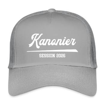 Kanonier Kostüm Karneval 2026 Karnevalsgarde Garde - Kinder Trucker-Cap - Hellgrau - Vorne